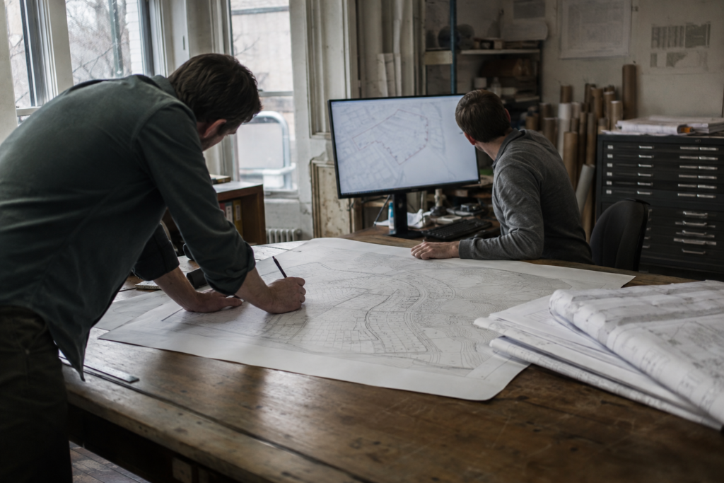 Measuring site plans without manual scale conversion