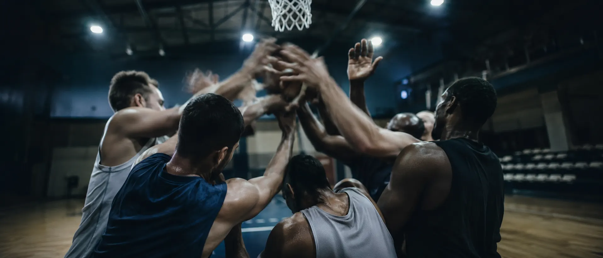 Crowded rebound under the basket, the occlusion and motion blur that hide the ball from player tracking