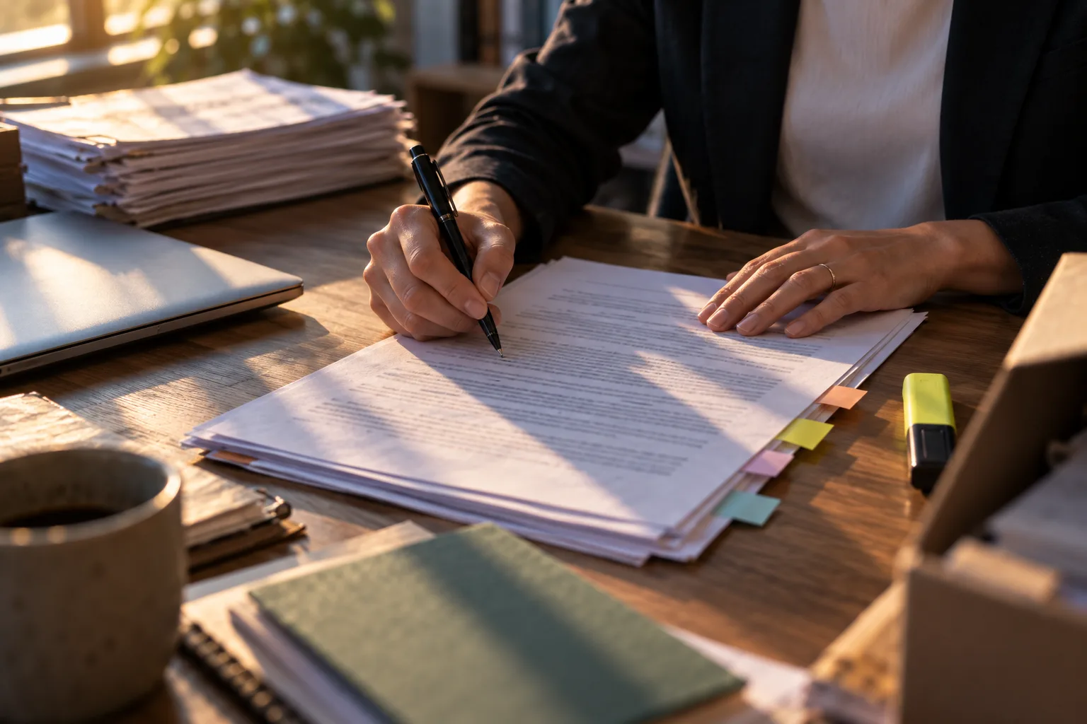 Manual review meant hours with a pen & highlighter, with findings spread across separate notes.
